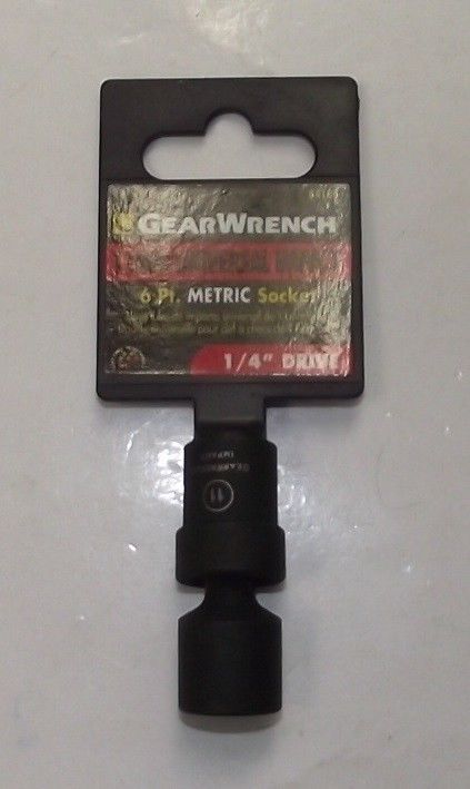GearWrench 84166 Universal Impact Socket 1/4" Drive x 11mm 6pt.