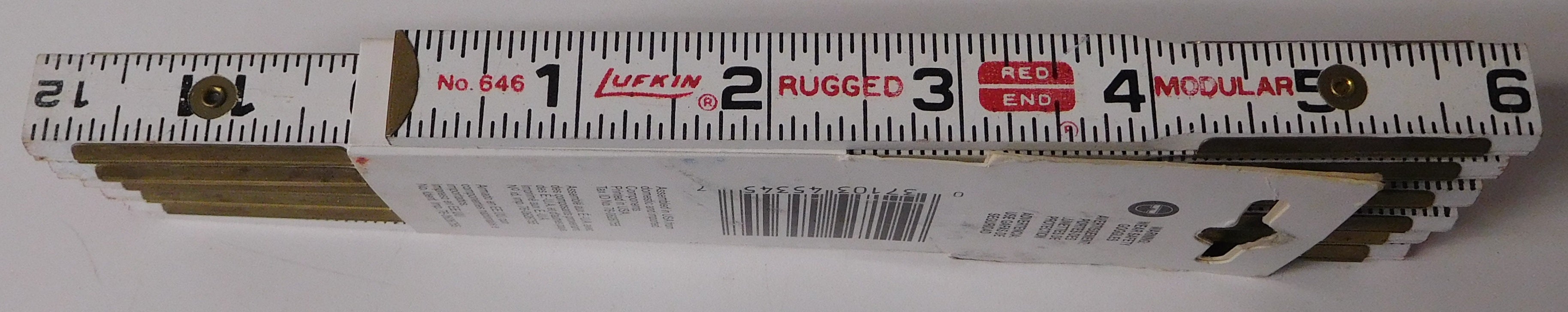 Lufkin 646L 6' Red End Modular Spacing Rule