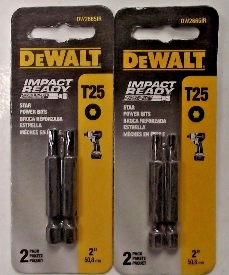Dewalt DW2665IR Impact Ready 2" T25 Torx Star Bit 2 Packs Of 2