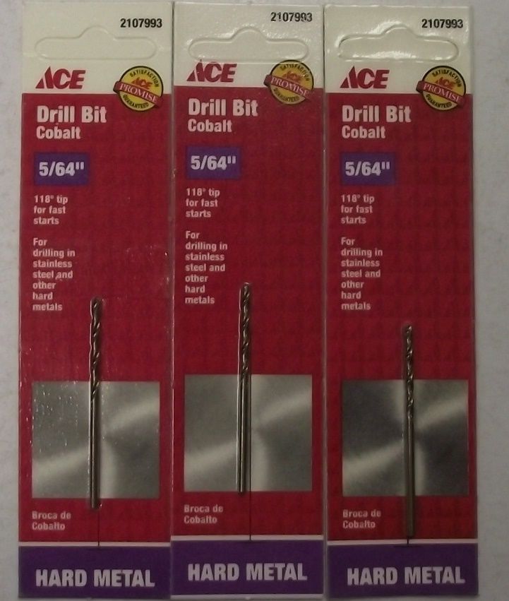 Ace 2107993 5/64" Cobalt Drill Bit 3pcs.