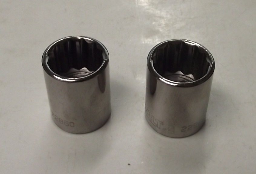 Kobalt 22860 3/8" Drive 5/8" 12pt. Socket 2pcs. USA