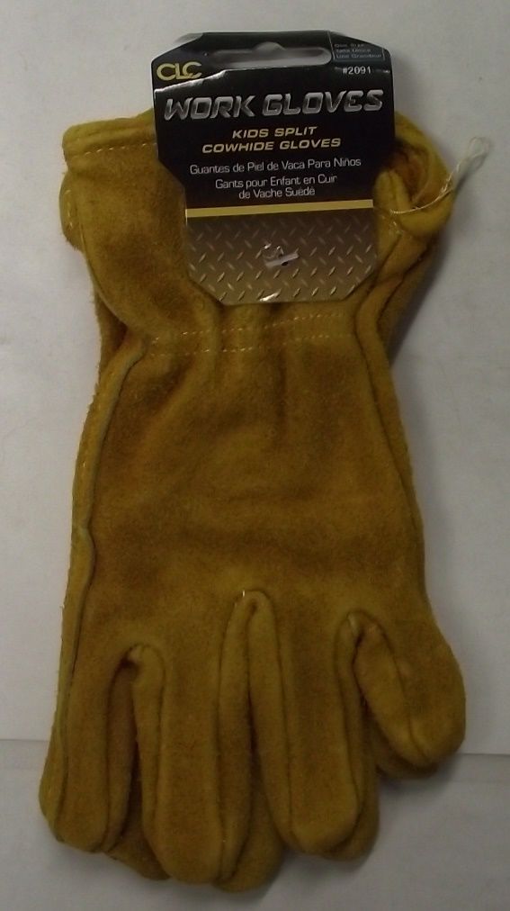 Custom Leathercraft 2091 Split Cowhide Gloves Kids