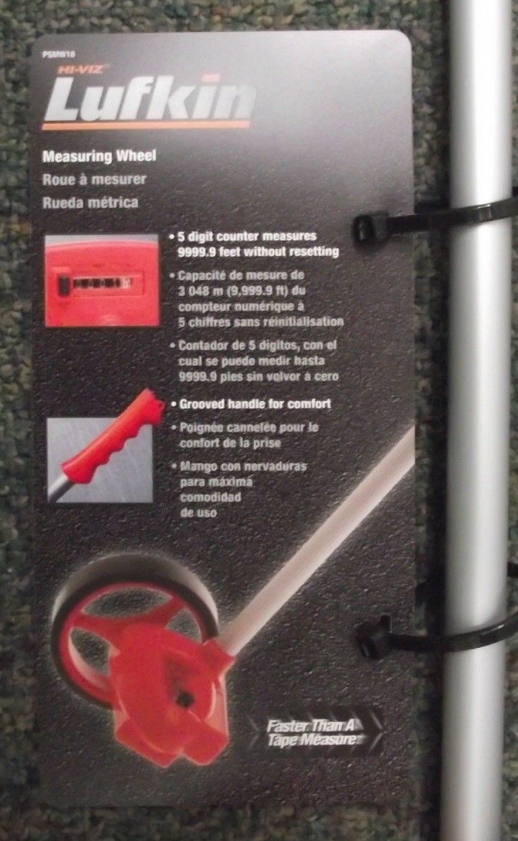 Lufkin PSMW18 Pro Series Compact Executive Measuring Wheel - 8ths Increments