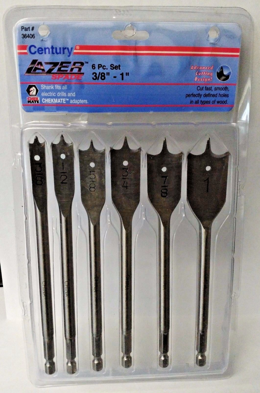 Century 36406 Lazer 6 Piece Spade Bit Set