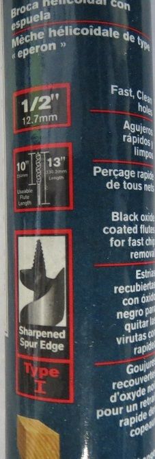 Bosch ASPST05 5/16" x 7-1/2" Spur Auger Drill Bit