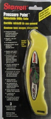 Starrett S010Y-JGR Pressure Point Retractable Utility Knife