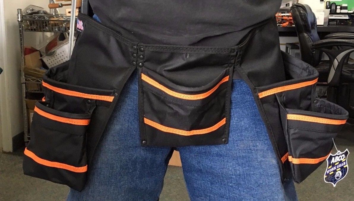 Abco 9108-6 Contractor & Carpenter Tool Belt 11 Pocket USA