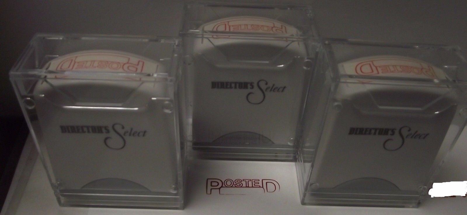 Global AGI-SS02020 Rectangle Stock Pre-Inked Rubber Stamp With "Posted" 3pcs.