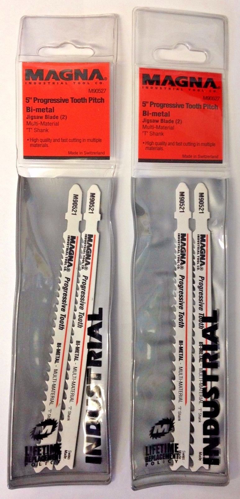 Magna M90527 5" Progressive Tooth Pitch Bi-Metal T-Shank Jigsaw Blades 2-2 PKS