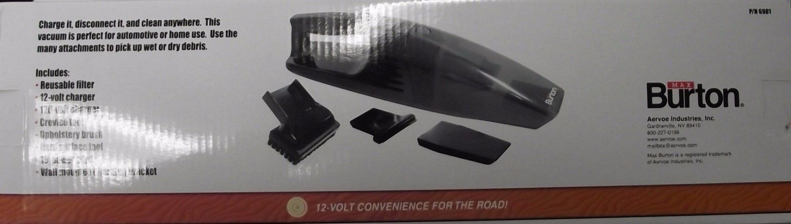 Max Burton 6981 12 Volt And 120 Volt Cordless And Rechargeable Hand Vacuum