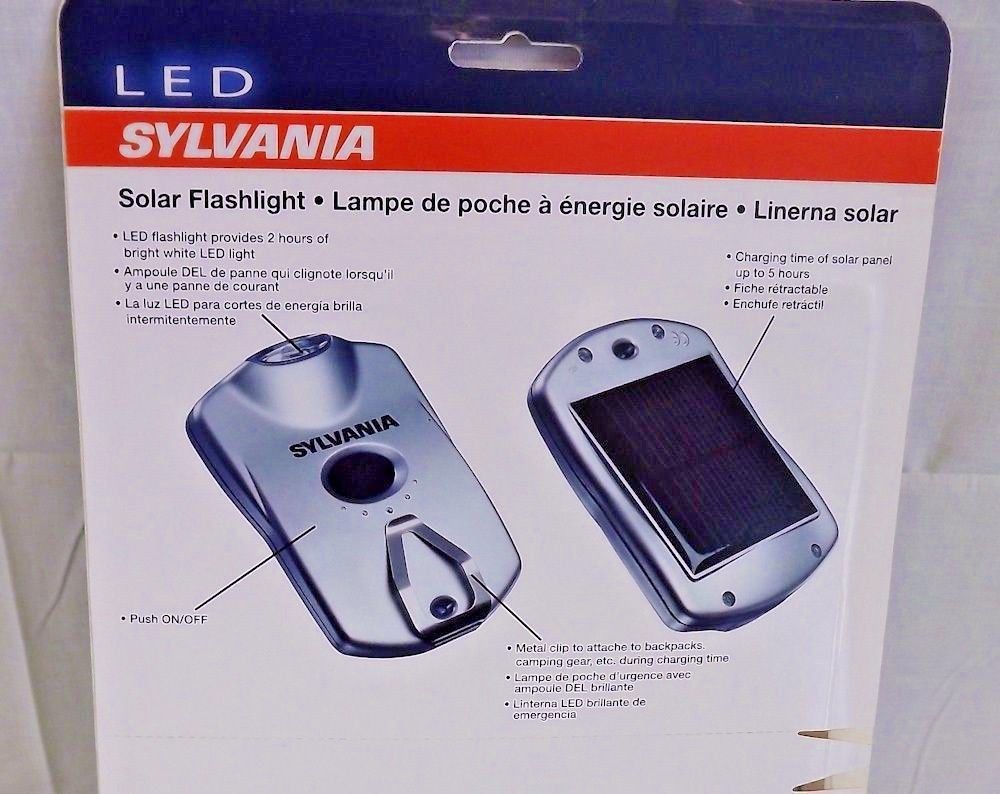 Sylvania Solar Powered Flashlight's 2 Pack 72216