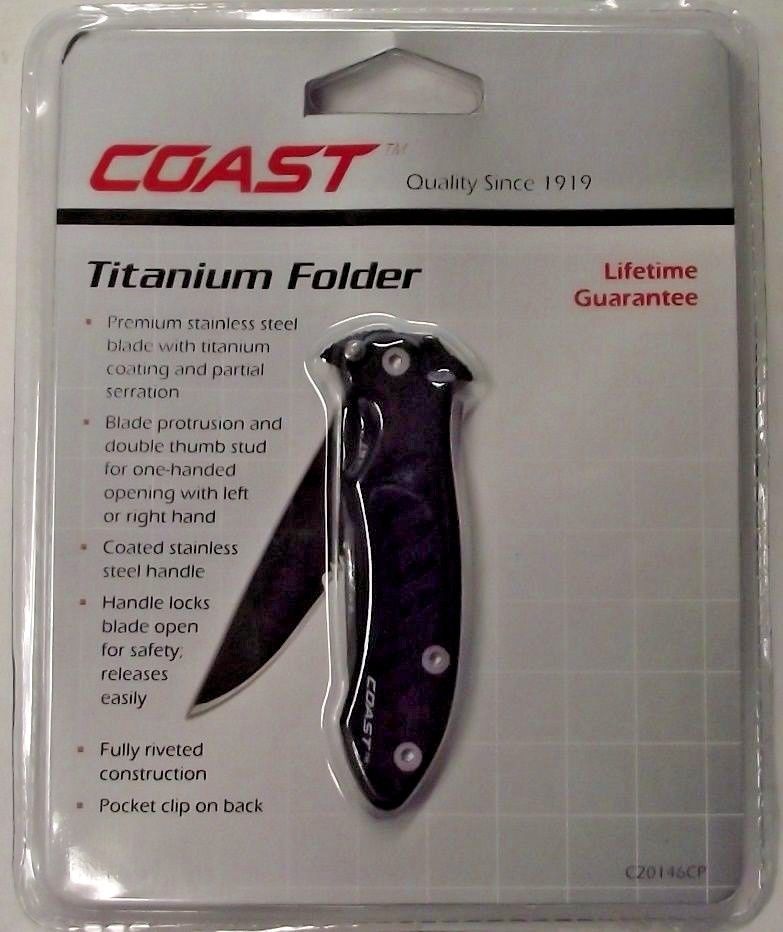 Coast C20146CP Titanium Folding Knife