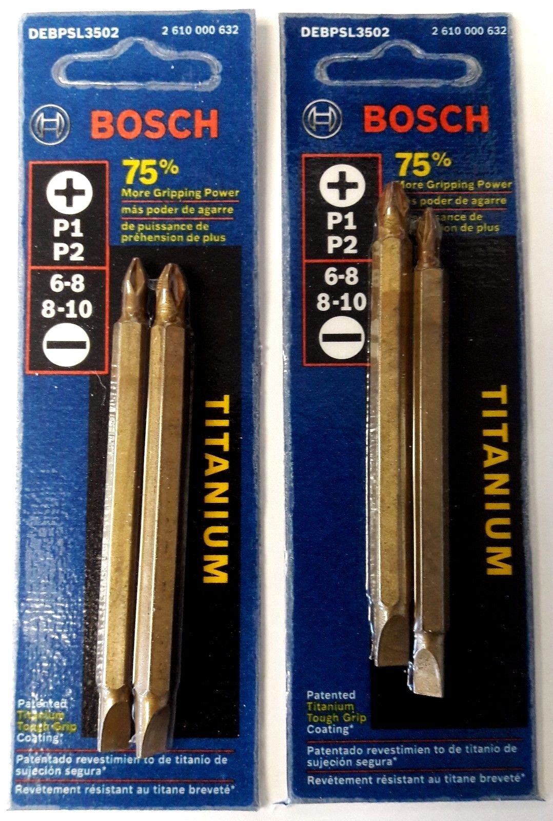 Bosch DEBPSL3502 3-1/2" Titanium Power Screw Tips 2 Packs