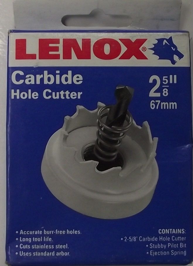 Lenox Tools 20109-42CHC Carbide Tipped Hole Cutter 2-5/8" (67mm) USA