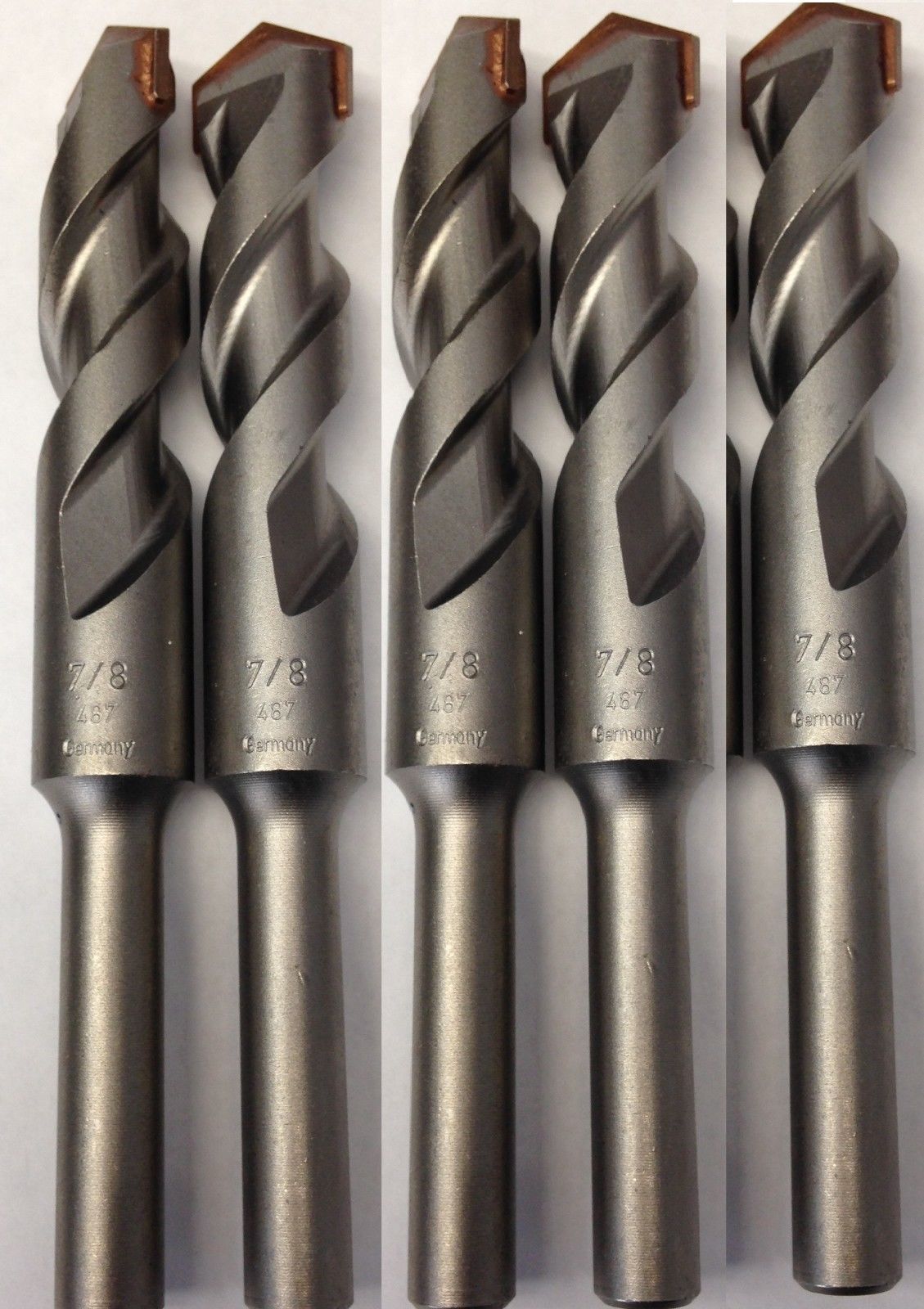 Bosch 220873 7/8" x 6-3/8" Carbide Tip Rotary Percussion Drill Bit Germany 5pcs