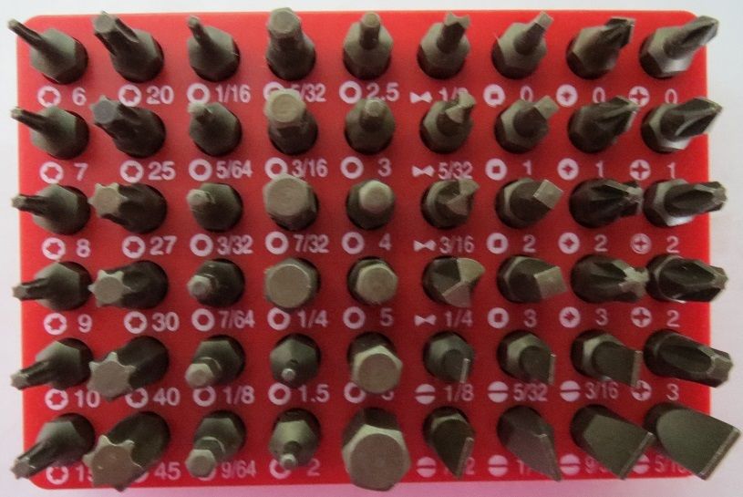 Western Forge 1519T 54 Piece Screw Bit Set W/ Rubber Holder