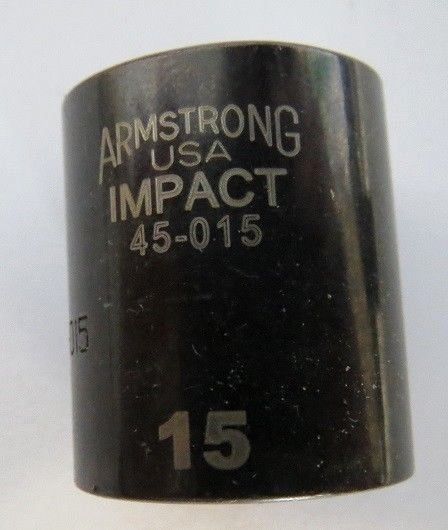 Armstrong 45-015 15mm 1/4" Drive 6 Point Impact Socket USA