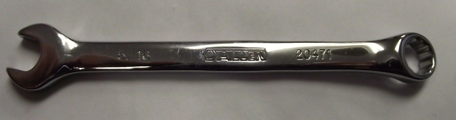 Allen 20471 5/16" Full Polish Combo Wrench USA 12PT.