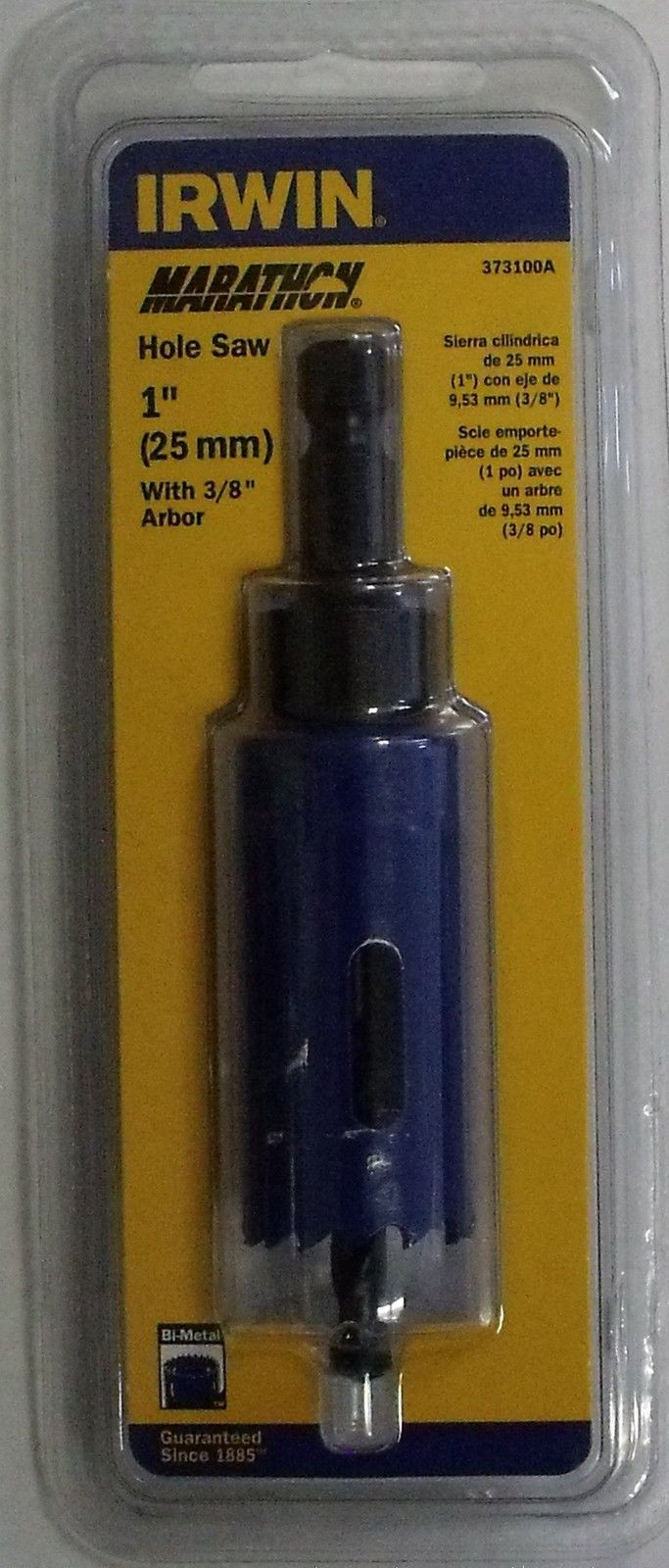 Irwin 373100A 1" BiMetal Hole Saw With Arbor