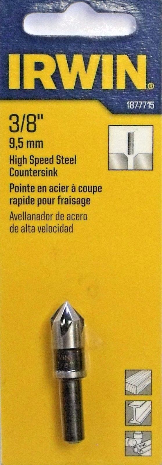 Irwin 1877715 3/8" High Speed Steel Metal Countersink