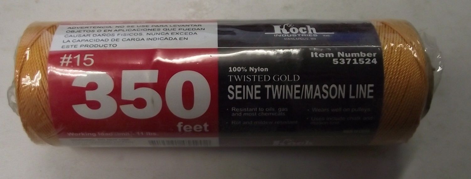 Koch Industries 5371524 Twisted Gold Mason Line #15 By 350 Feet