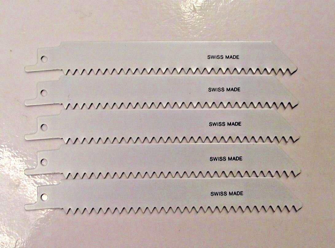 Bosch 2608652700 6" x 6 TPI Plaster & Block Reciprocating Blades Swiss 5PCS