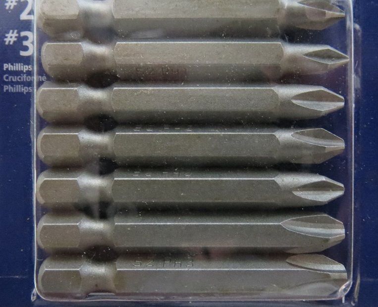 Kobalt 0459102 7 Piece 2" #1, #2, #3 Power Bit Screw Tip Set