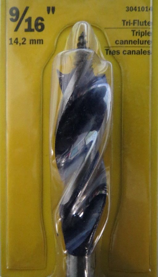 Irwin 3041014 9/16" Max Tri-Flute Woodboring Bit