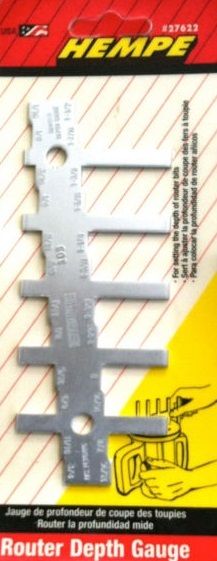 Hempe 27622 Aluminum Router Depth Gauge USA 1/16" to 1-1/2"