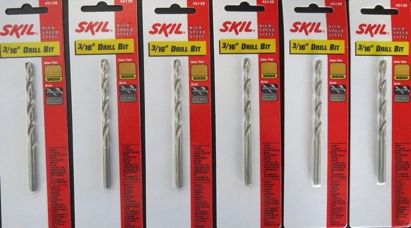 Skil 45139 3/16" HSS Drill Bit 6 Packs