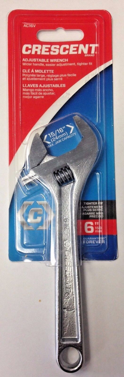 Crescent AC16V 6" Adjustable Wrench EX Wide Cap
