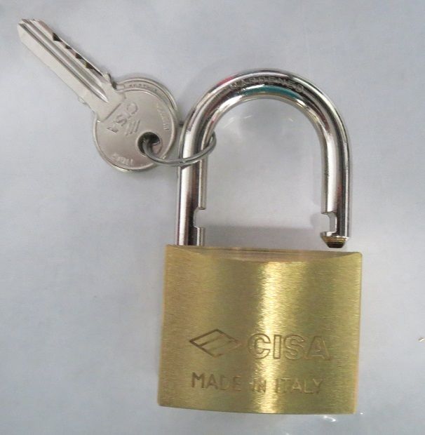 Cisa 22010-50-0 0000-KA 50mm Keyed Alike PadLock Brass Lock Made in Italy 6PCS