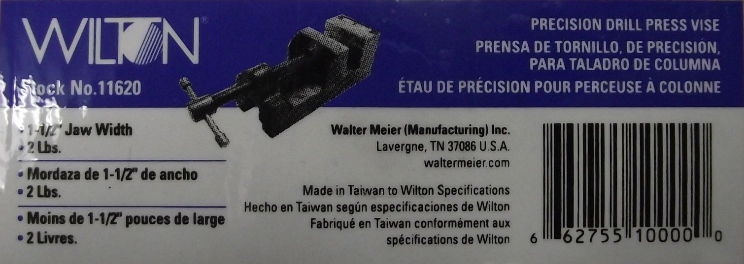 Wilton 11620 1-1/2" Precision Drill Press Vise