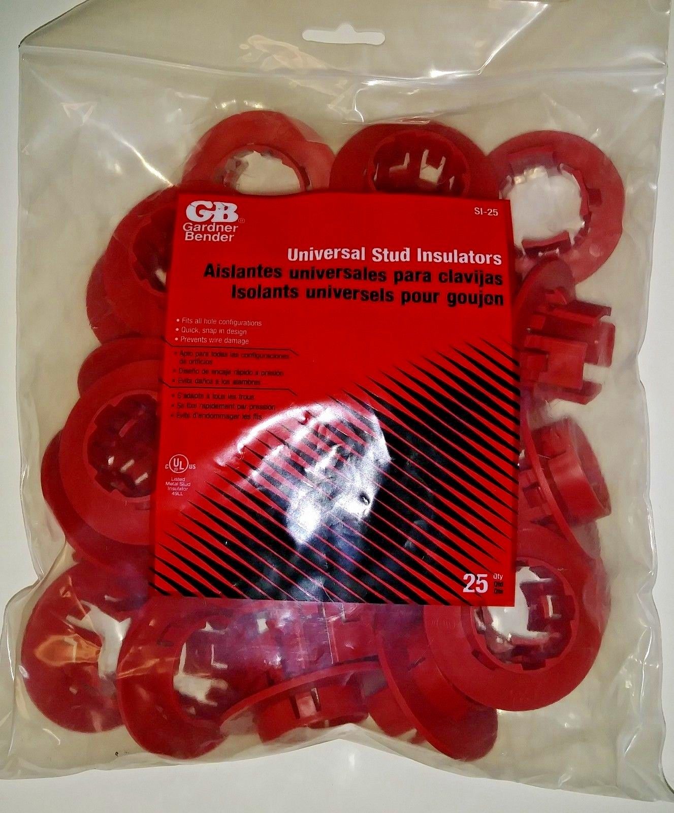 Gardner Bender SI-25 Universal Stud Insulators 25 Pack