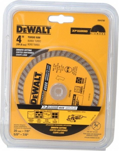 DeWalt DW4700 4" Turbo Rim Smooth Cutting XP Diamond 450X Saw Blade