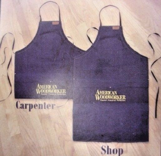 American Woodworker 125 2 in 1 Carpenter Shop Apron Denim 25" x 26" & 25" x 39"