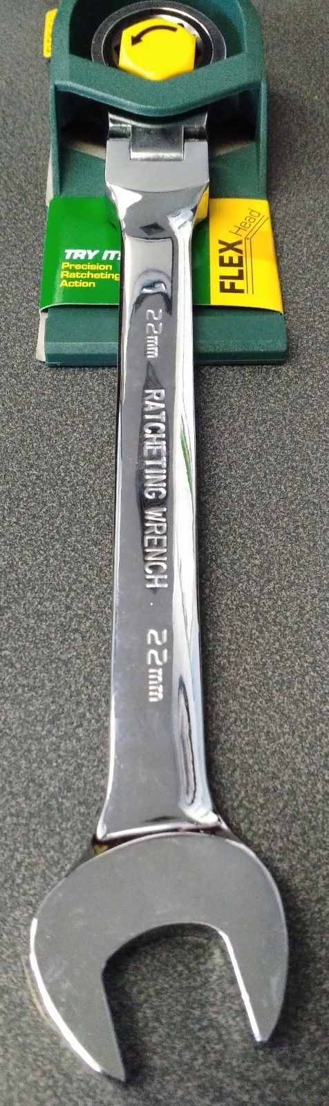 Allen 22mm Flex Head Ratcheting Wrench Polish Combo 26521