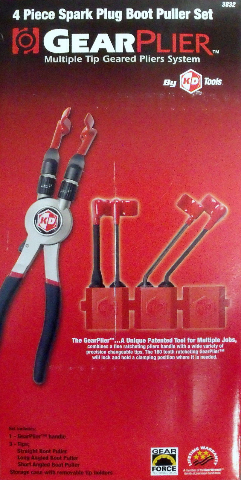 KD Tools KDS3832 GearPlier 4 Piece Spark Plug Boot Set
