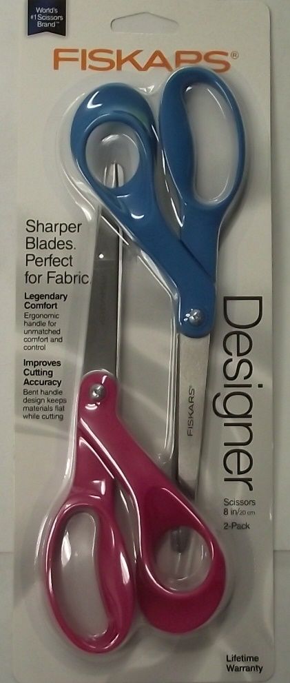Fiskars 01-005660 2pc 8" Designer Scissor Set (random colors)
