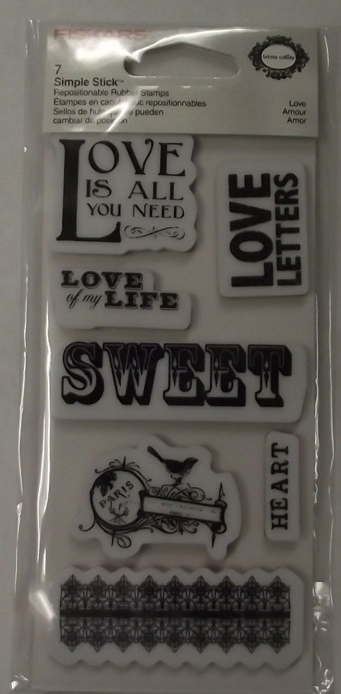 Fiskars 103030-1001 Teresa Collins Simple Stick Rubber Stamps Love