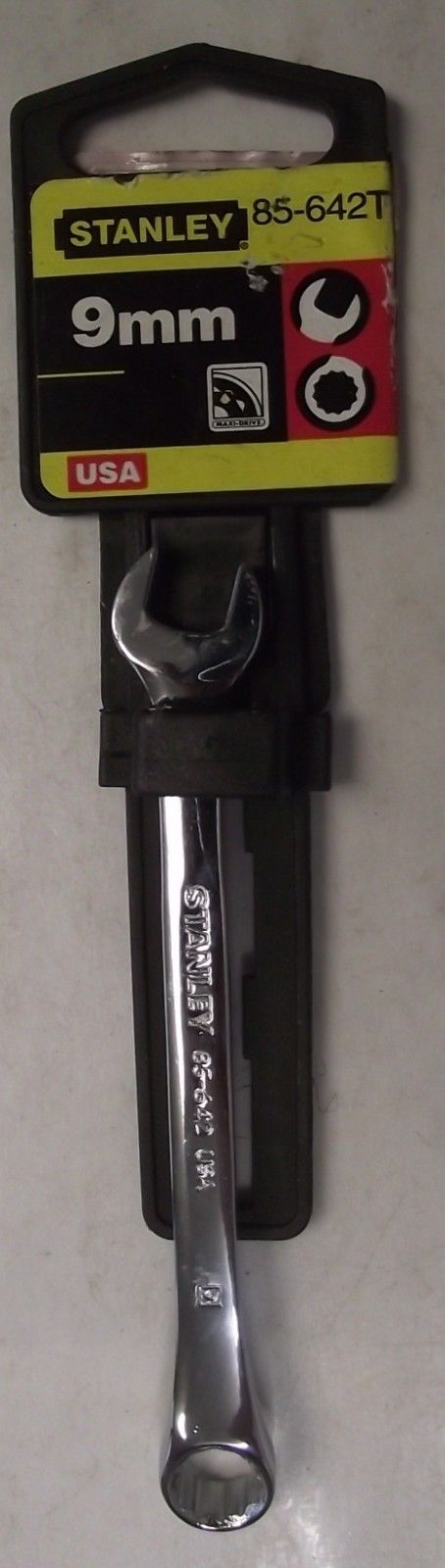 Stanley 85-642 9mm Full Polish Combination Wrench 12pt USA