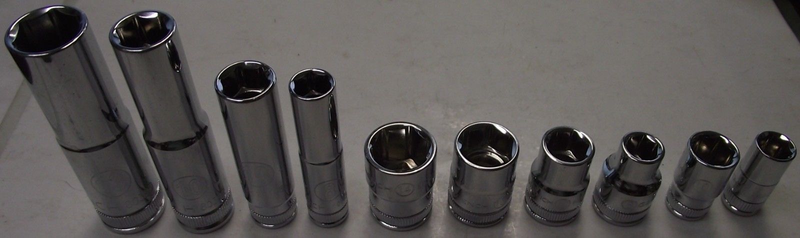 GearWrench 80395 To 80130 10pc. 1/4" & 3/8" Drive 6 Point Socket Metric