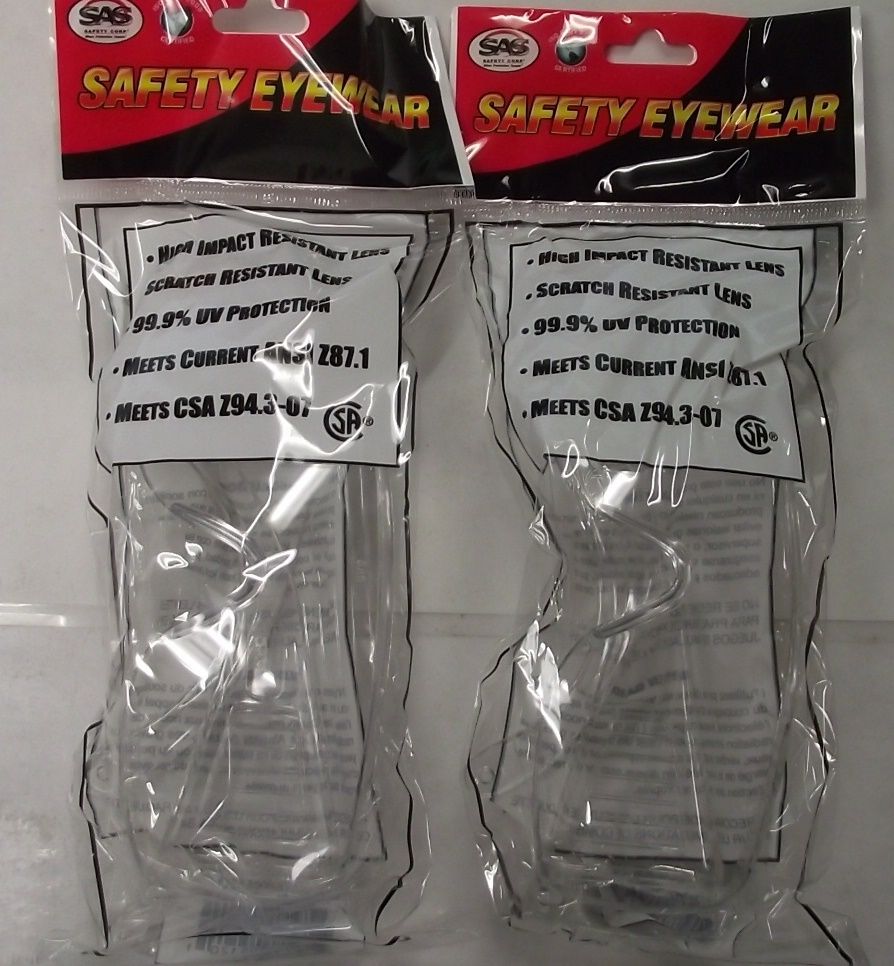 SAS Safety Corp 5120 Worker Bee Safety Glasses Visitor Spectacles 2 Pair