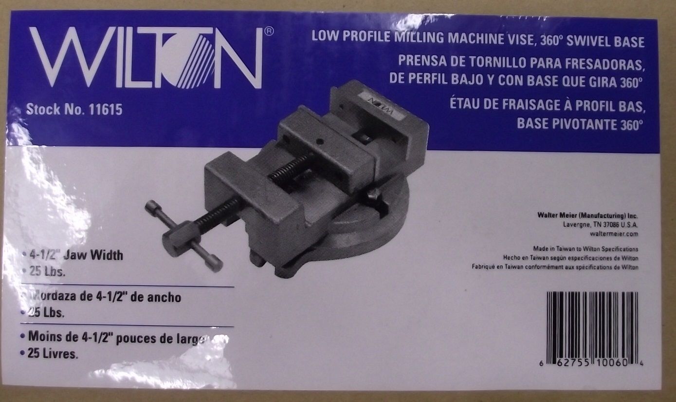 Wilton 11615 4-1/2 Low Profile Milling Machine Vise with Base WMH NEW
