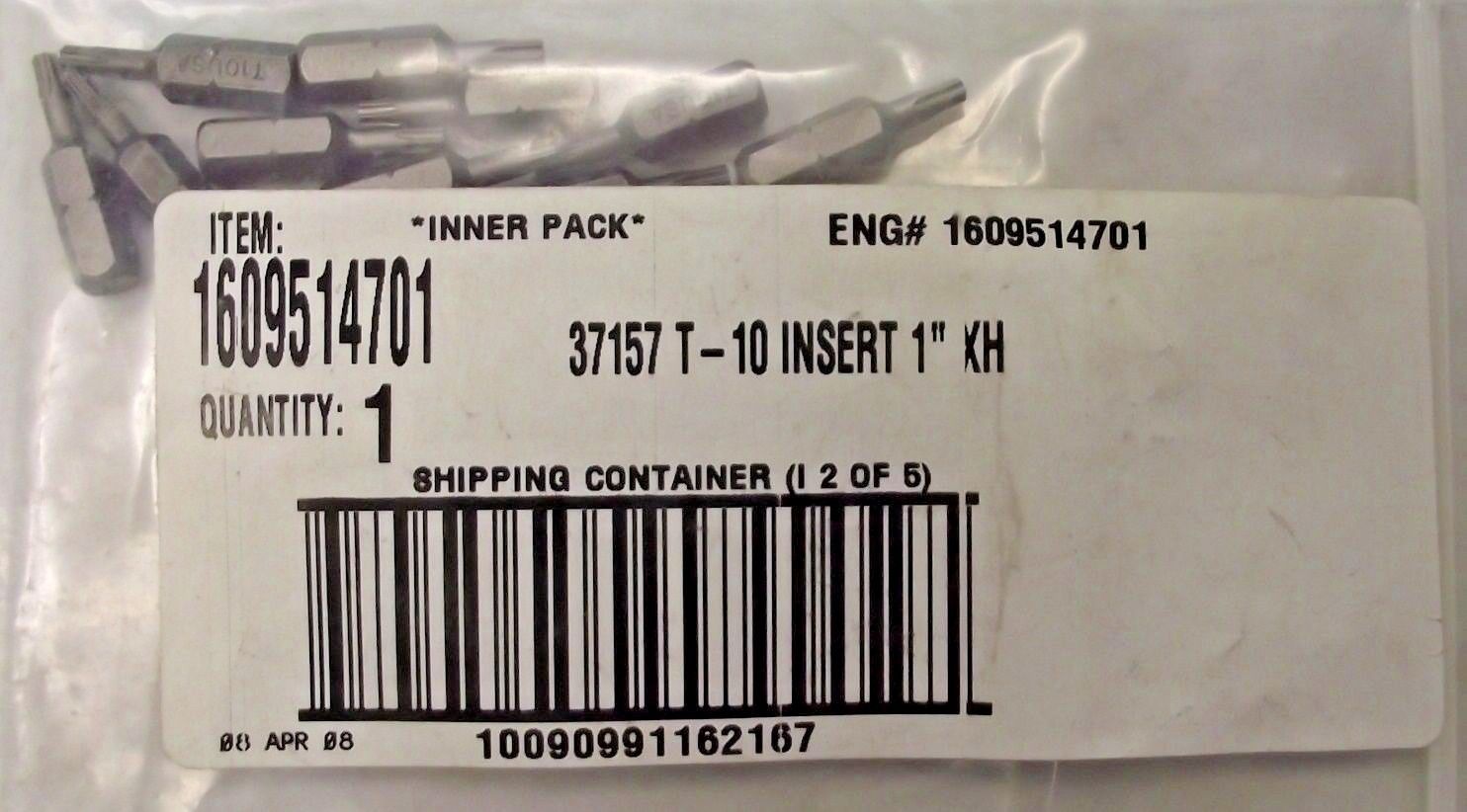 Bosch 37157 T10 x 1" Insert Bits Screw Tips 10pcs. USA