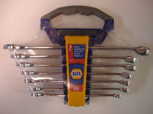 Napa 90933 7PC. Full Polish Extra Long Pattern Combination Wrench Set Metric