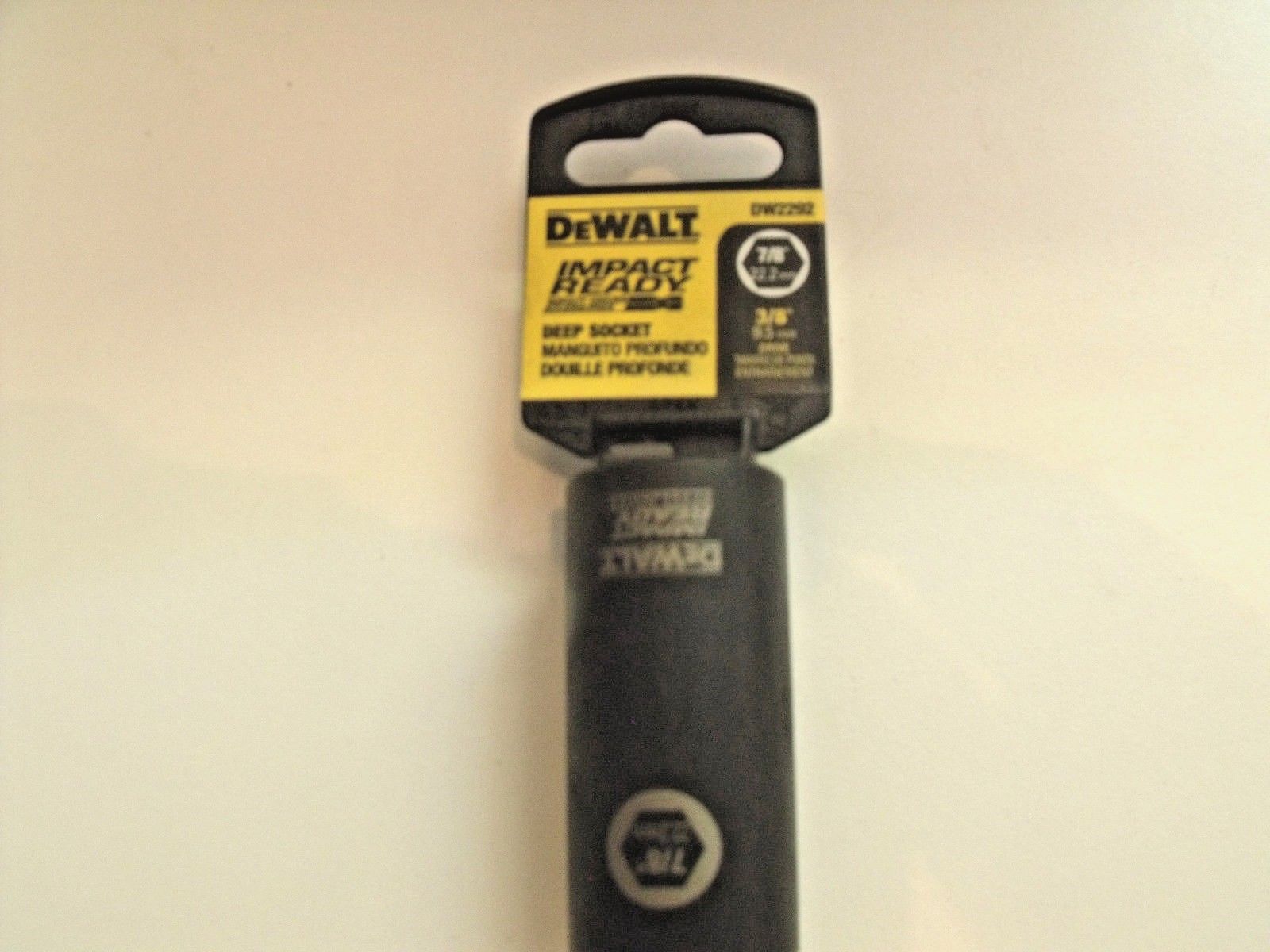 Dewalt DW2292 Impact Ready Deep Socket 7/8" 3/8 Drive
