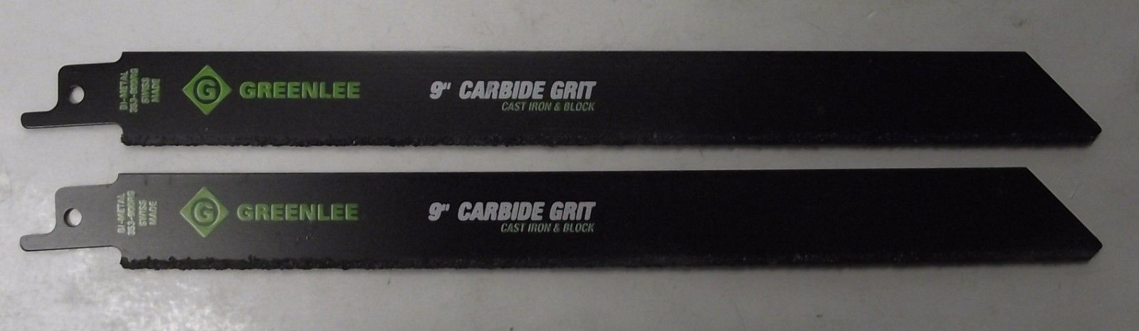 Greenlee 353-900RG Specialty Recip Blades 9 X .75 X .039 Carbide Grit 2pcs Swiss