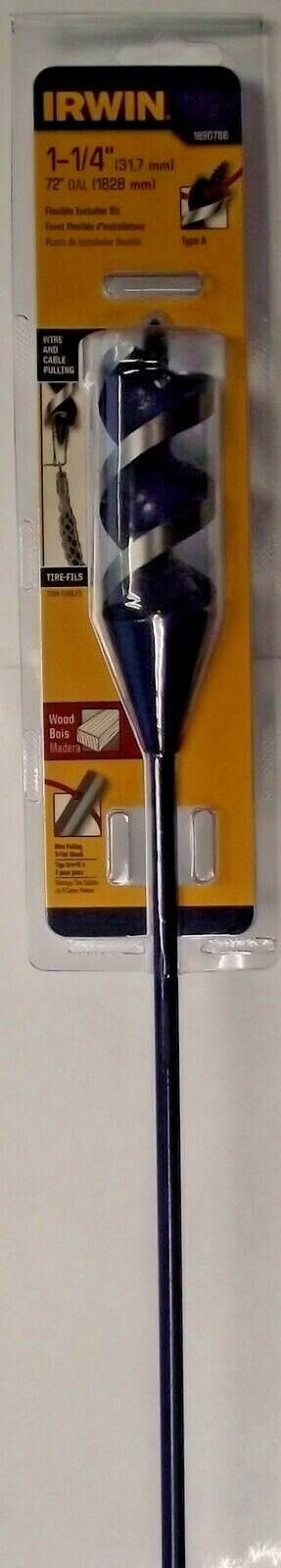 Irwin 1-1/4" x 72" Flexible Shank Installer Drill Bit 1890766