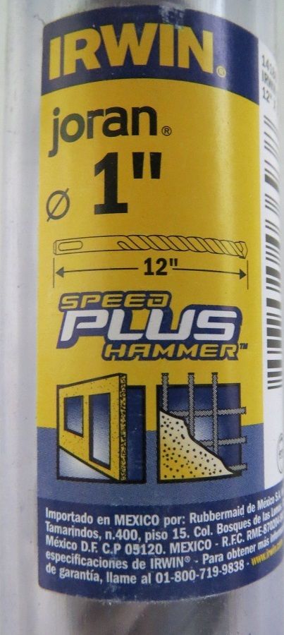 Irwin 14186 Joran 1"  X 12" Speed Plus Hammer Bit